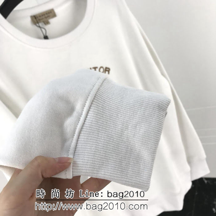 BURBERRY巴寶莉 18FW秋冬新款 彩虹騎士字母刺繡 純棉抓絨衛衣 情侶款 ydi1822